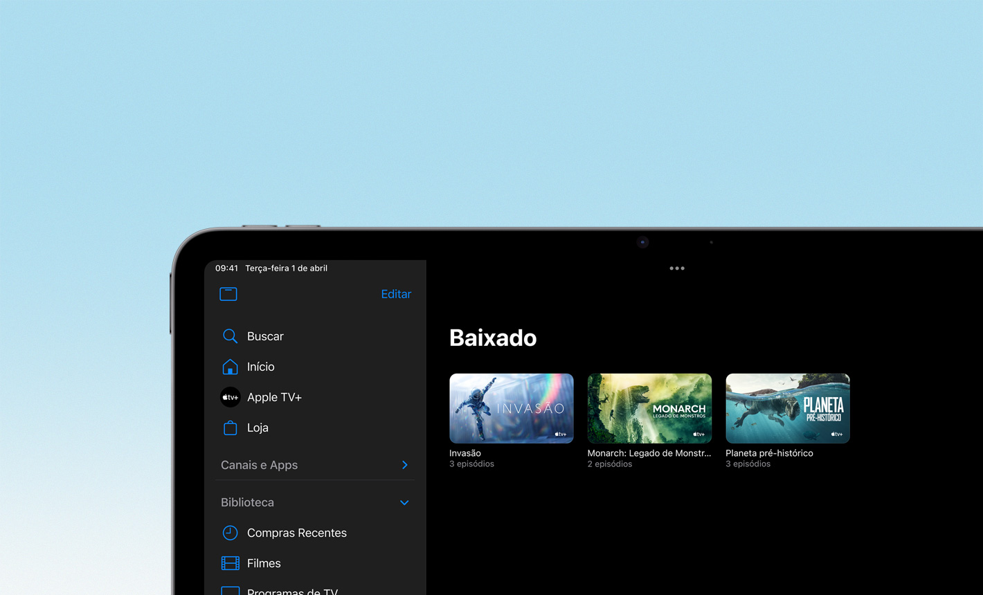 Filmes e séries baixados.