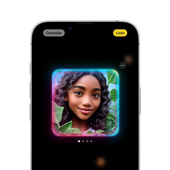 Pantalla de un iPhone 16e que muestra la app Image Playground.