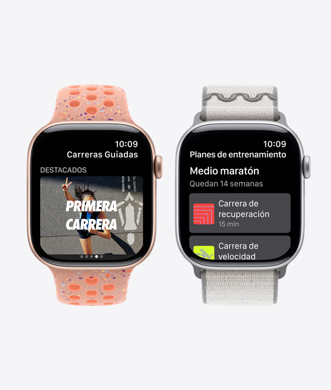 Dispositivos Apple Watch Series 11, app Nike Run Club y funcionalidad Planes de Entrenamiento