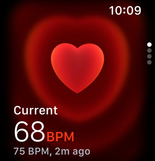 The Apple Watch Ultra 2 generating an Heart Rate