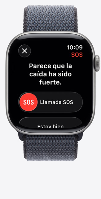 Apple Watch Series 11, aluminum case, space gray color, hard fall notification, emergency call option, Sport Loop, anchor blue color