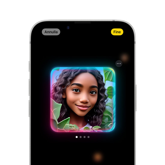 Un iPhone 16e che mostra l’app Image Playground.