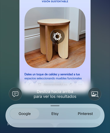 Funcionalidad Inteligencia Visual siendo usada
