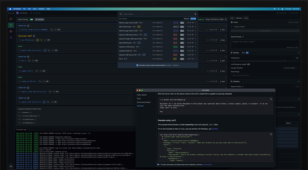 Mac Studio із чипом M3 Ultra використовує LM Studio й Apple MLX для огляду моделей навчання