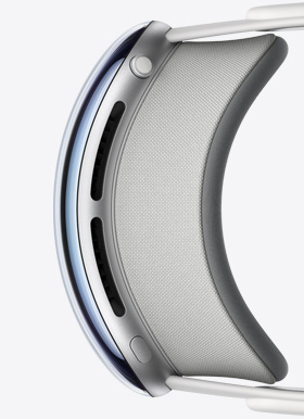 حاجب الضوء مثبّت مغناطيسياً على إطار Apple Vision Pro المصنوع من الألومنيوم