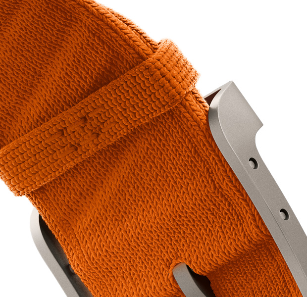 Apple Watch Hermès Ultra 3, En Mer-armband, Orange, fästen i naturlig finish