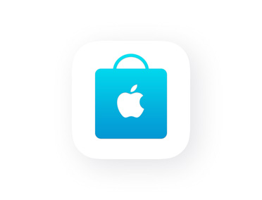 Apple Store App, Einkaufstaschen-Symbol, blau