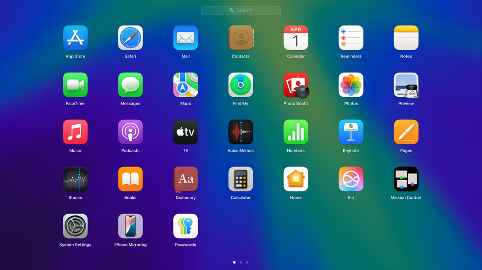 Nhiều biểu tượng ứng dụng được hiển thị ở định dạng lưới trên màn hình.